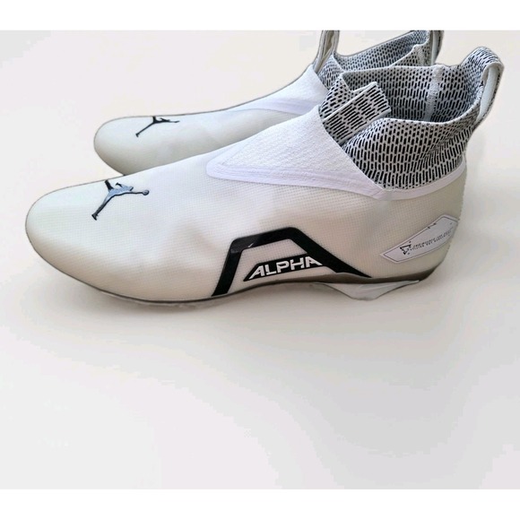 Jordan‎ Alpha Menace Elite 3 Football Cleats White/Black DH3369-100 Size 18 main image 3